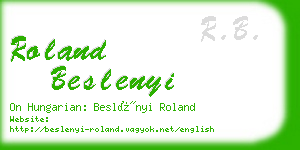 roland beslenyi business card